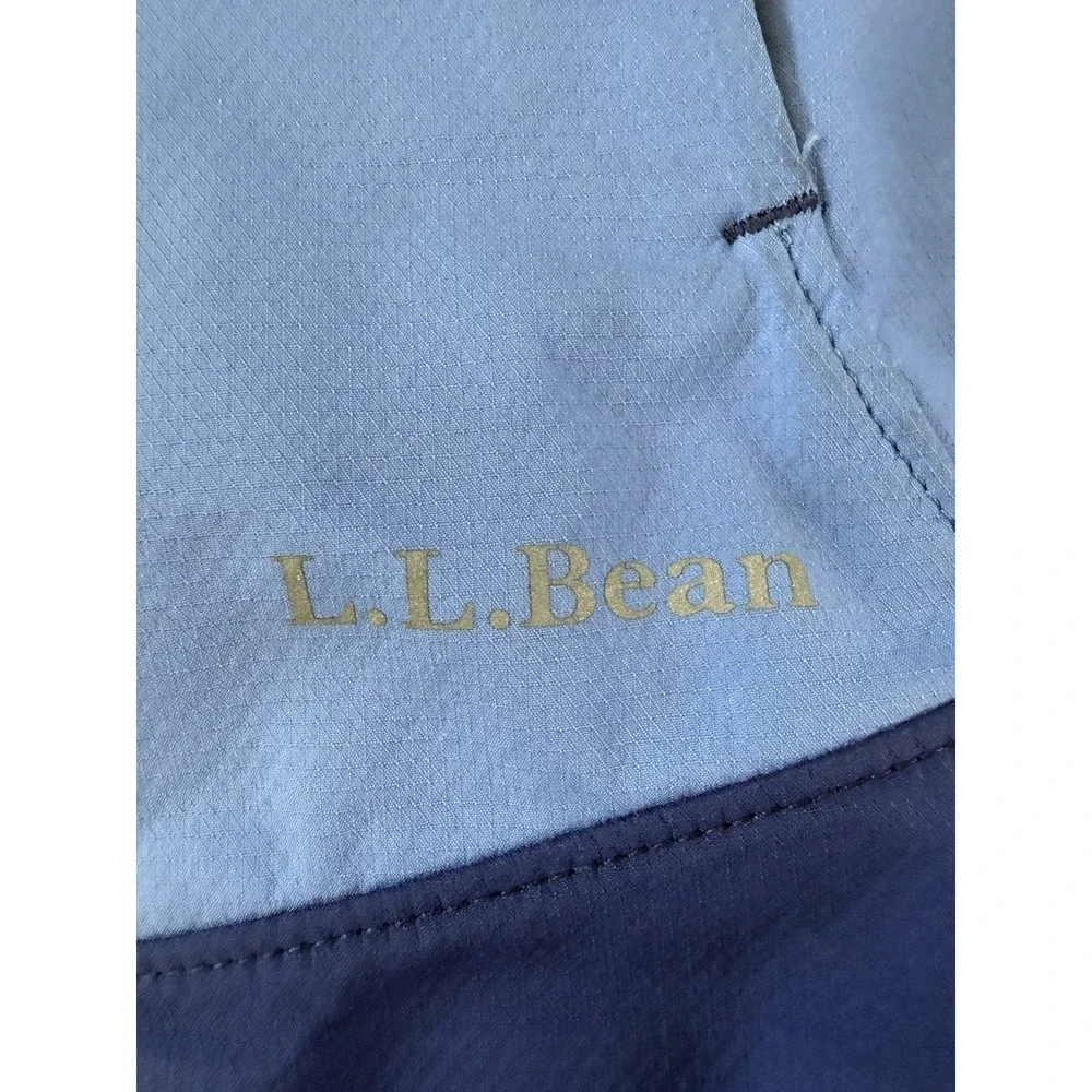 LL Bean Rain Shell Jacket Women's Sz M Blue Color block - Picture 8 of 16